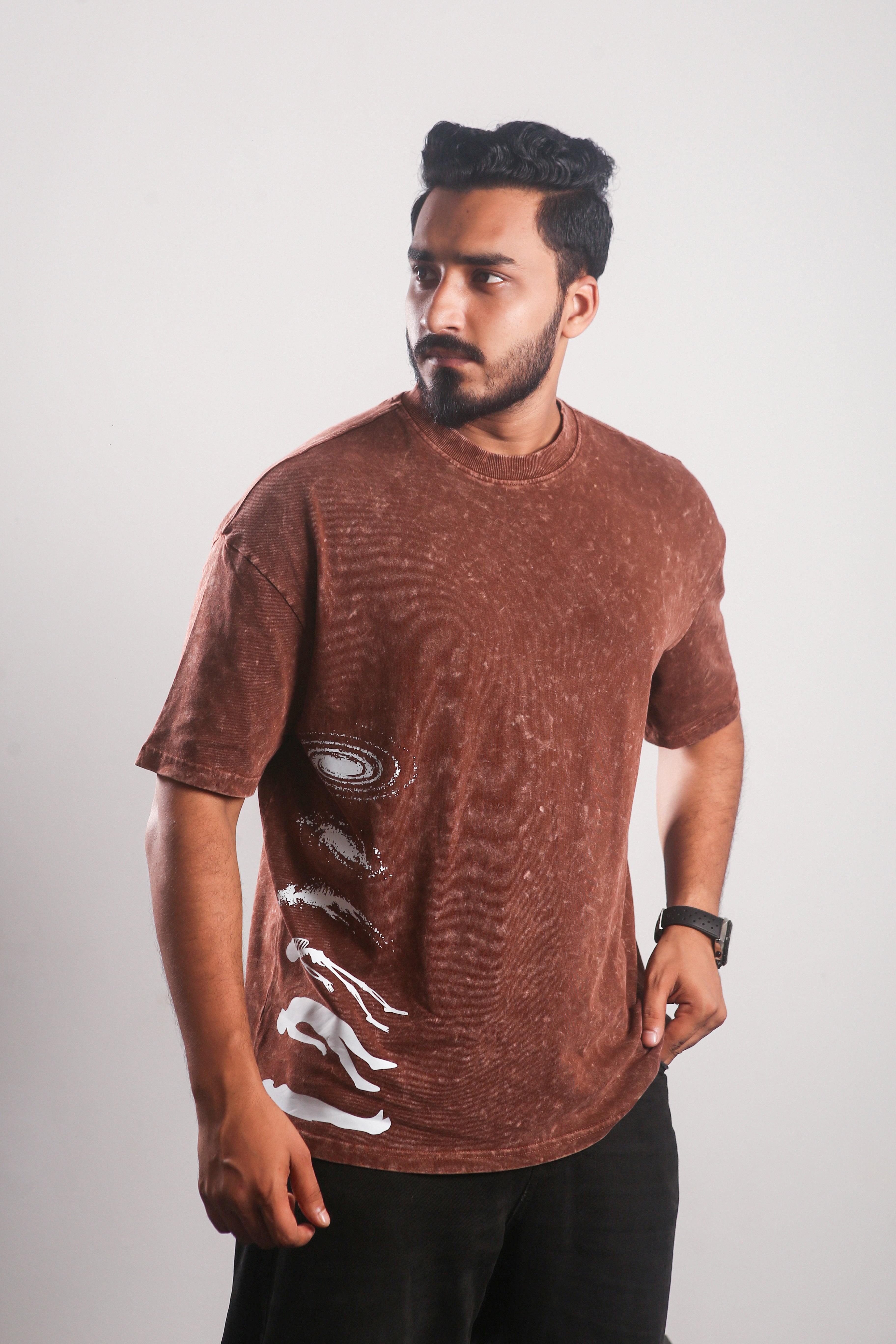 Human to Galaxy - Drop Shoulder T-shirt
